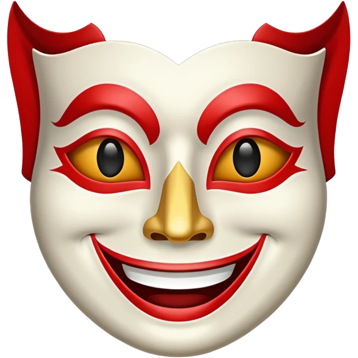 Theatre mask smiling emoji