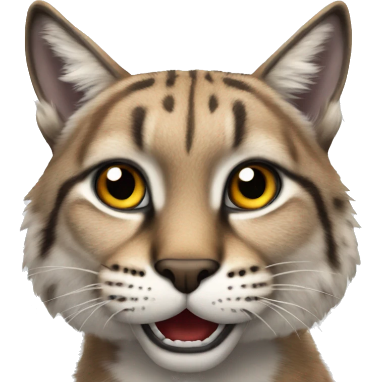 silly face bobcat emoji