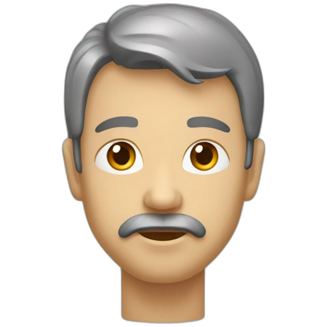 tete d'un homme boudist bouche ferme emoji