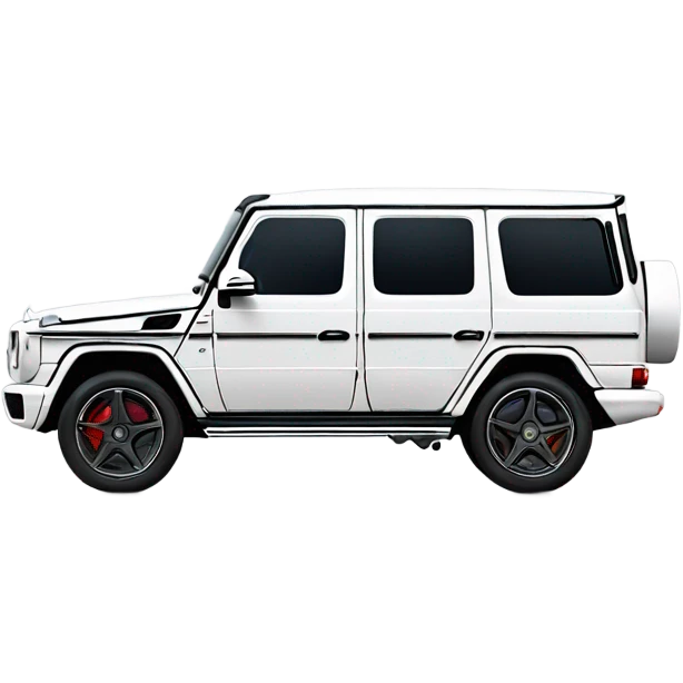 White Mercedes gwagon back emoji