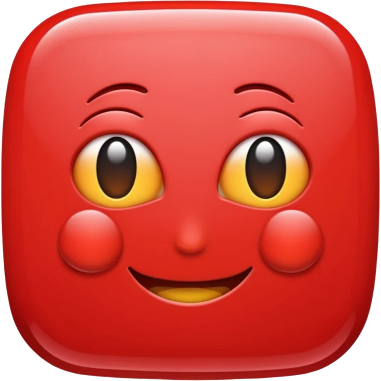 Generate a rounded rectangular red shape emoji