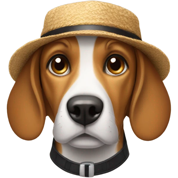 Beagle with hat  emoji