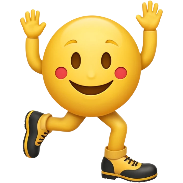 Emoji smiling kicking its feet emoji