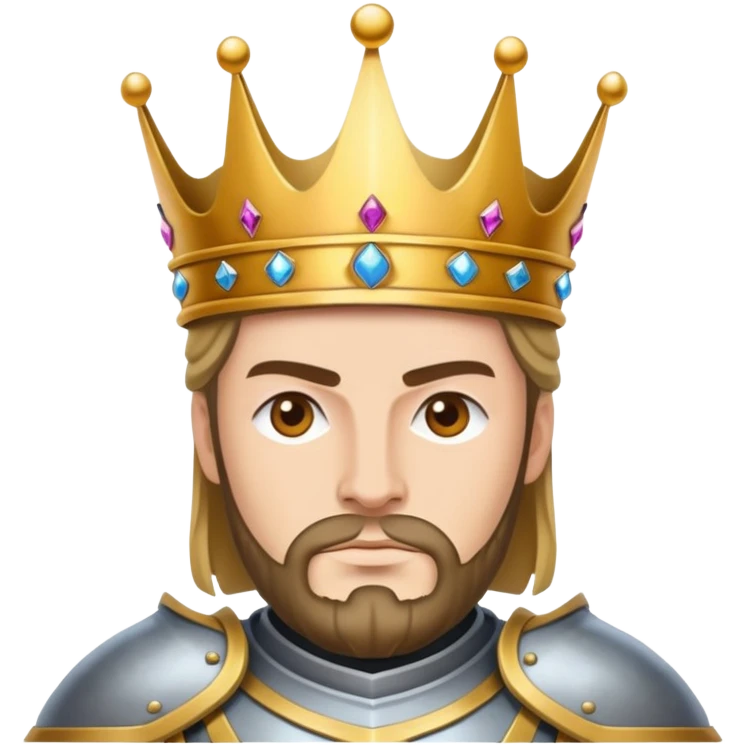 powerful overlord ruler with crown and armor emoji