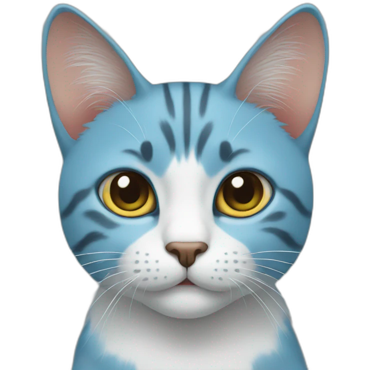 Cat blue emoji