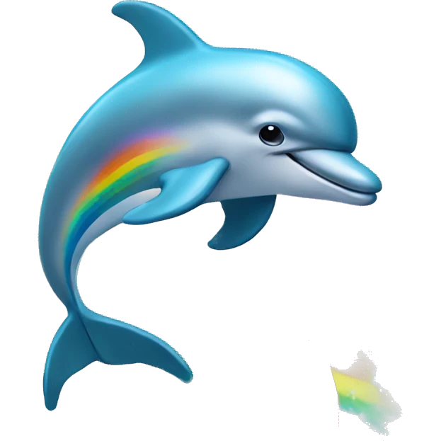 Dolphins and rainbows  emoji