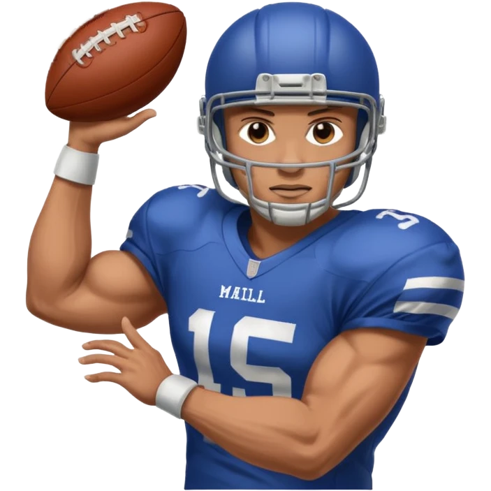 American Football player sketched out arm emoji