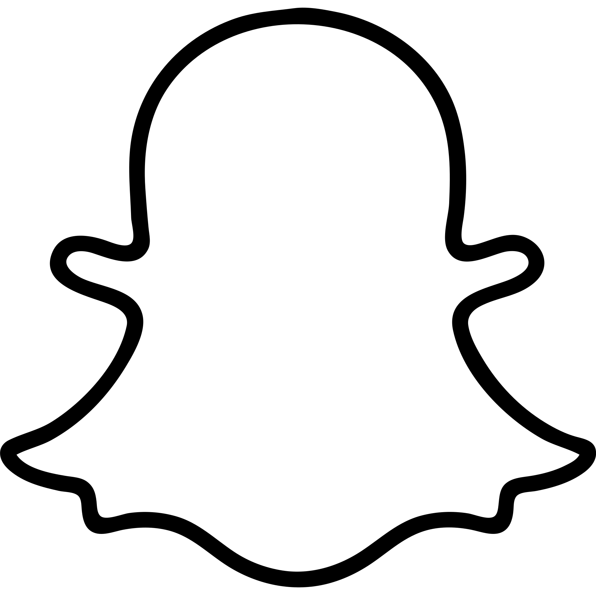 Snapchat ghost logo, simple social media icon emoji