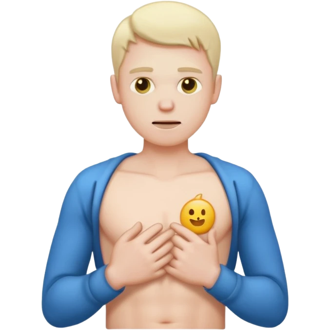 no me gusta el frio emoji hombre de torzo iOS agarrandose emoji