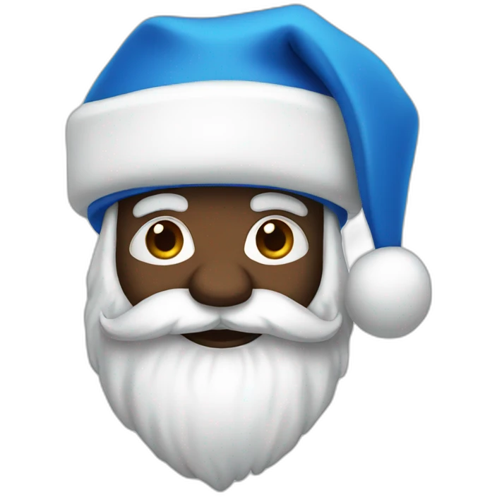 blue santa emoji
