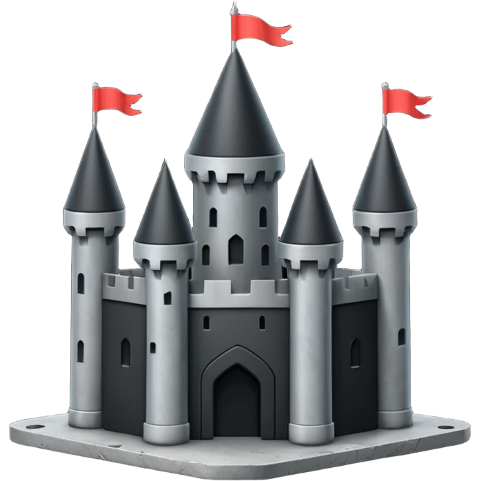 Black castle modern emoji