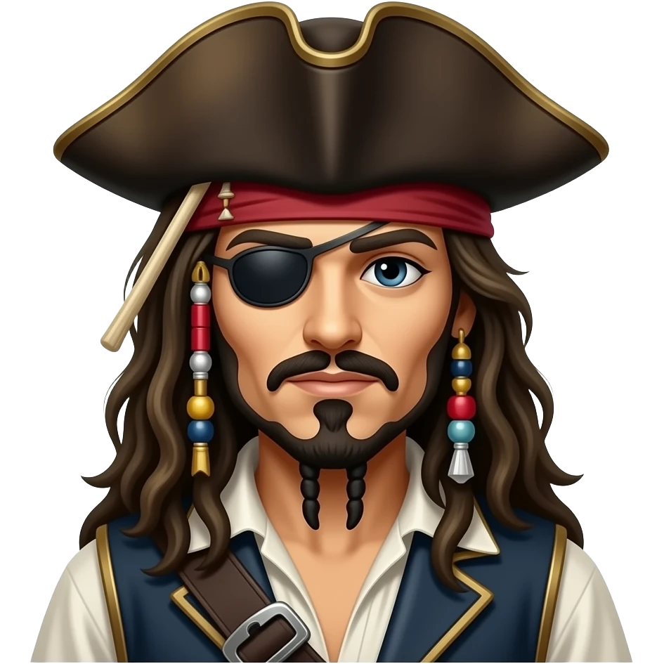 Black pearl pirates of the Caribbean emoji