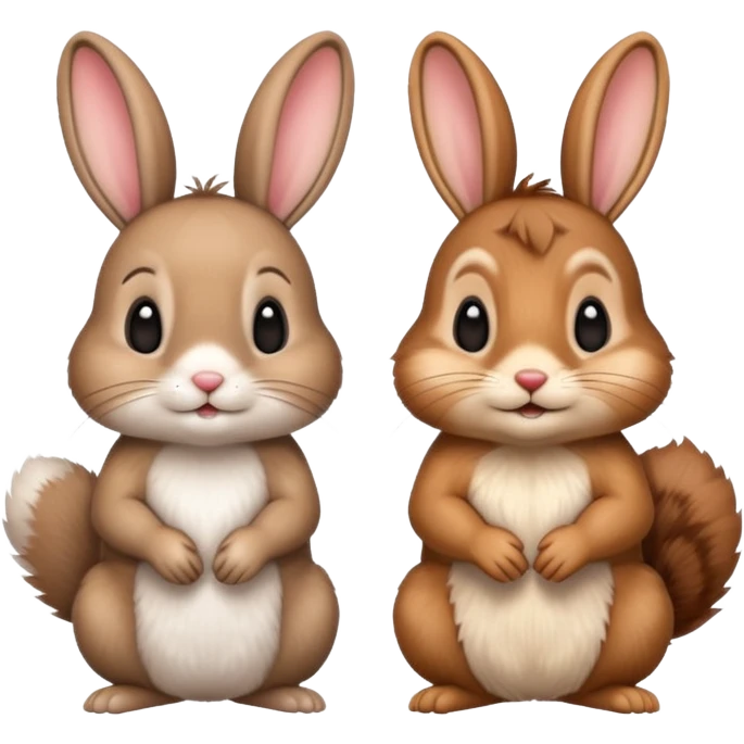 Bunny and chipmunk emoji