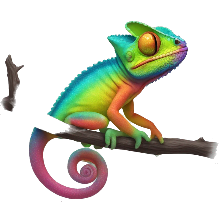 Rainbow Chameleon emoji