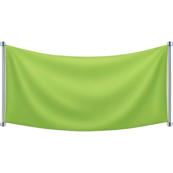 Flat light green horizontal banner emoji