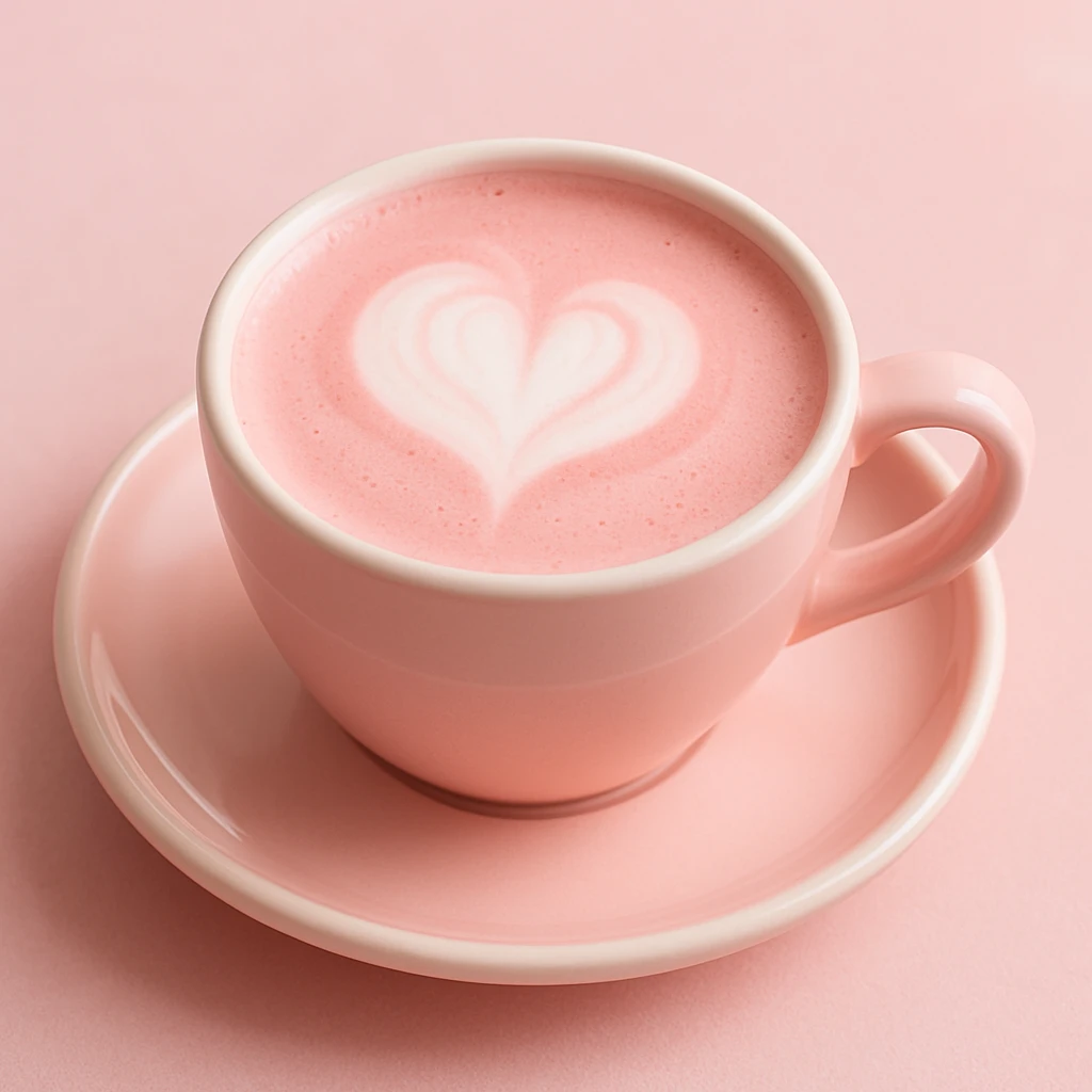 light pink coffee, variation 1 emoji