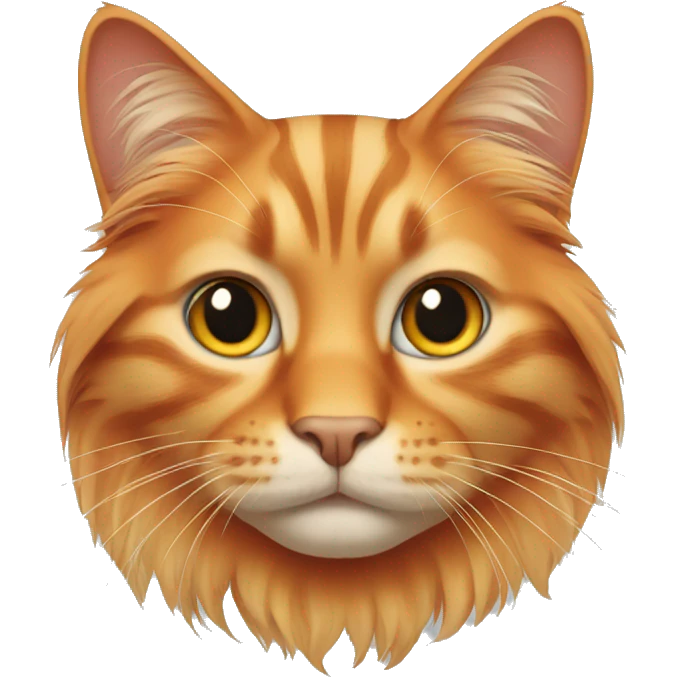 Long hair orange cat emoji