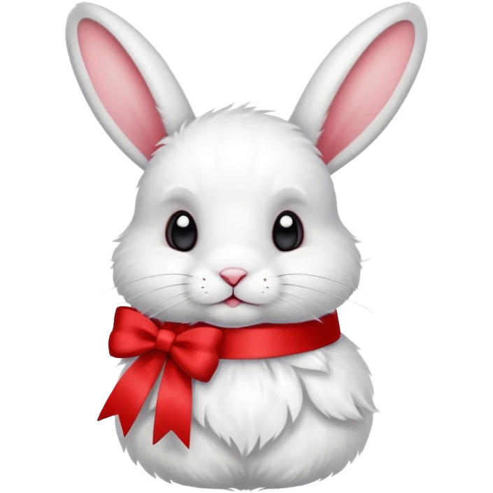 Red ribbon rabbit emoji