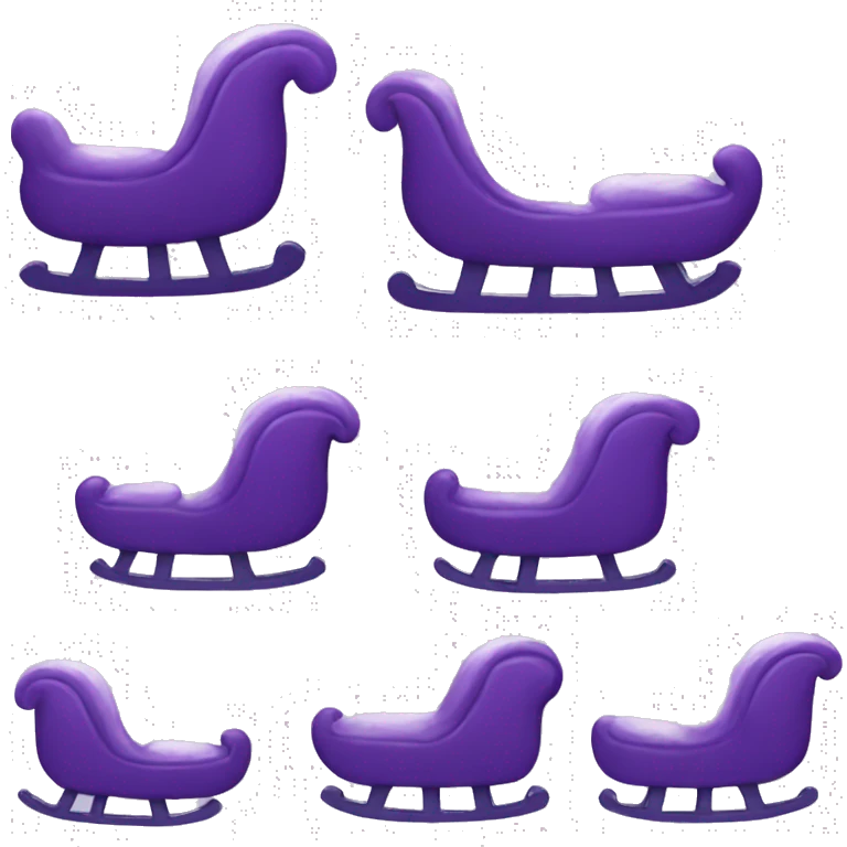 Purple sleigh emoji