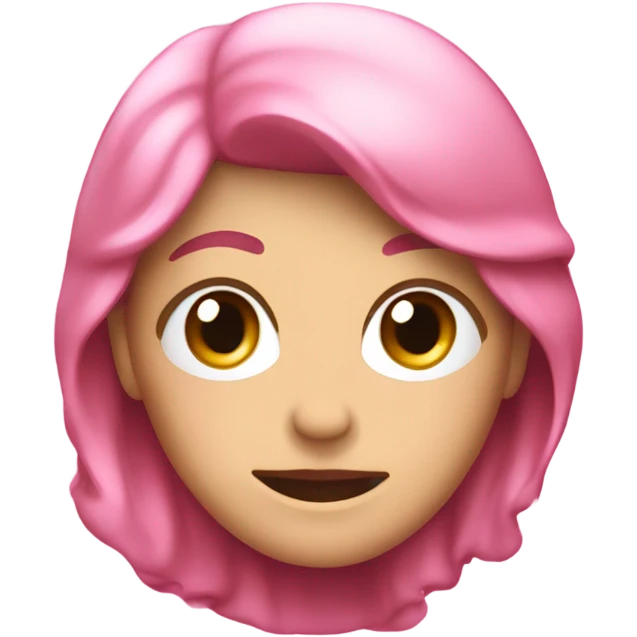 inyeccion rosada con brillos emoji