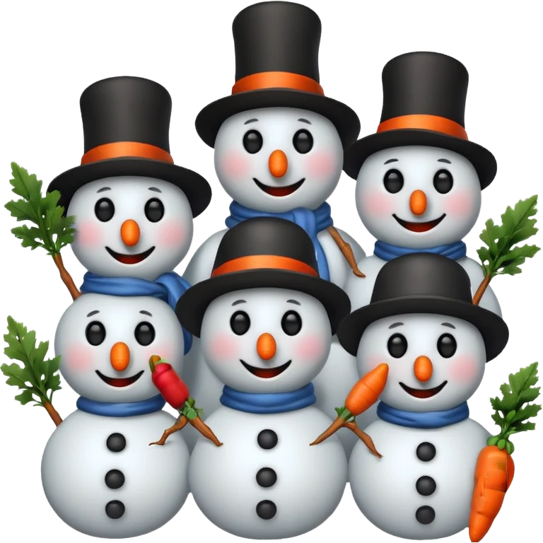 single hatted snowmen  emoji