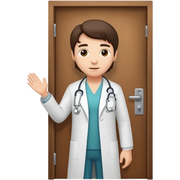 doctor opening a door emoji