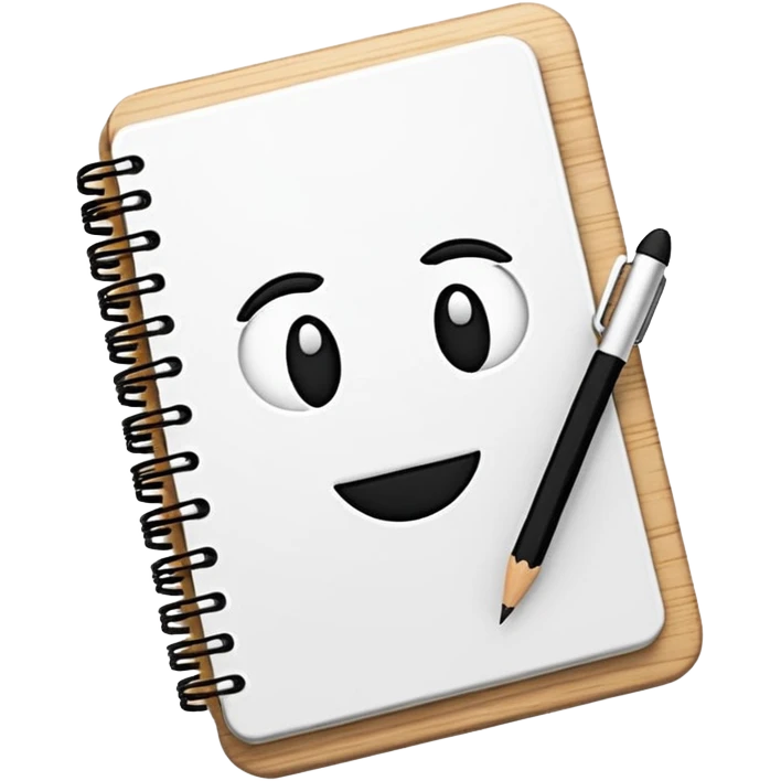 Libreta y lapiz emoji