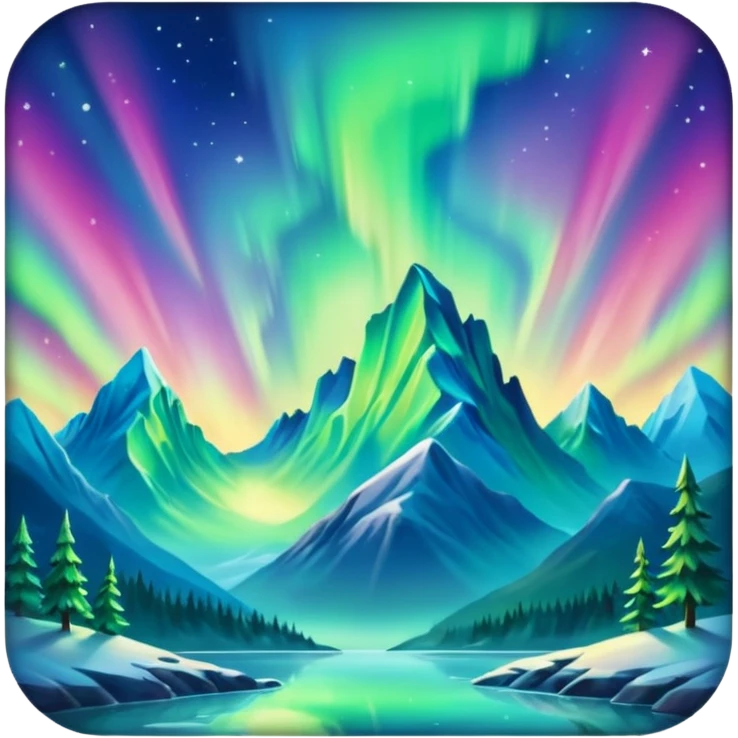 aurora borealis in the sky emoji