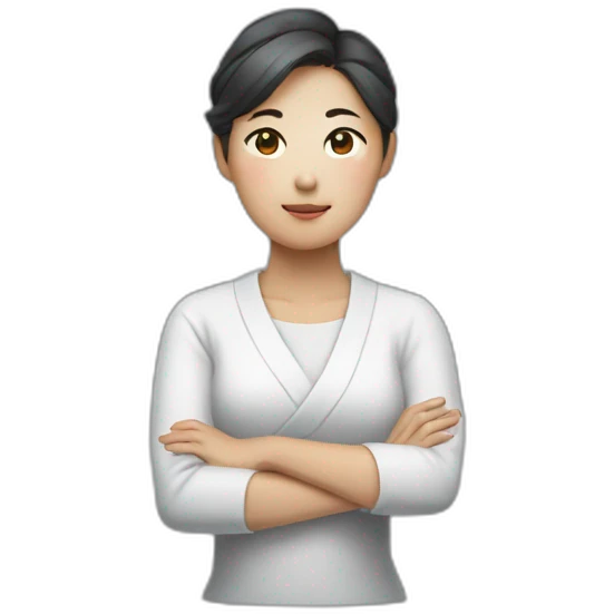 arms crossed korean woman emoji