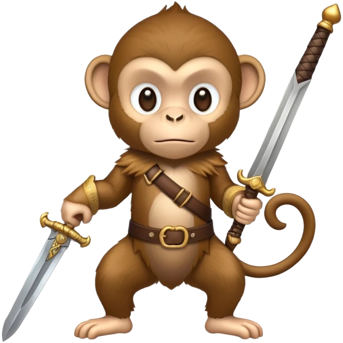 Monkey wearing a weapon  emoji
