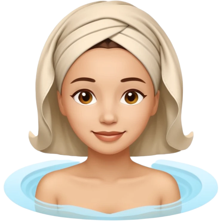 happy woman relaxing at the spa emoji