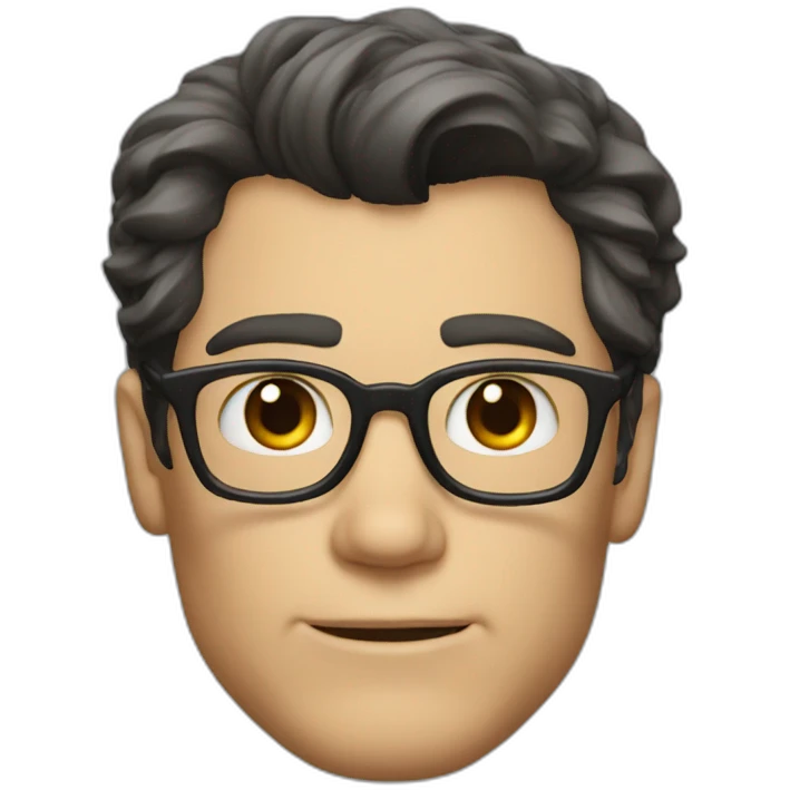 portrait of clark kent with great hair emoji