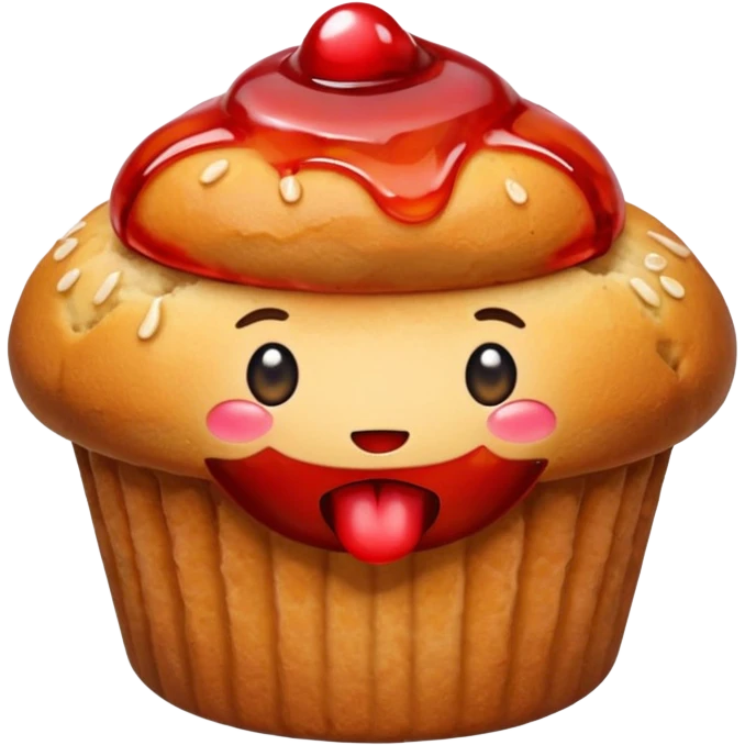muffin with jelly emoji