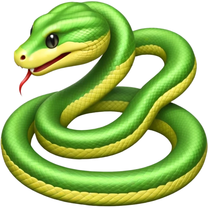 A cute pastel green snake emoji