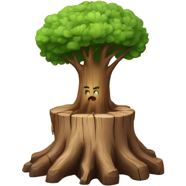 brain tree stump emoji