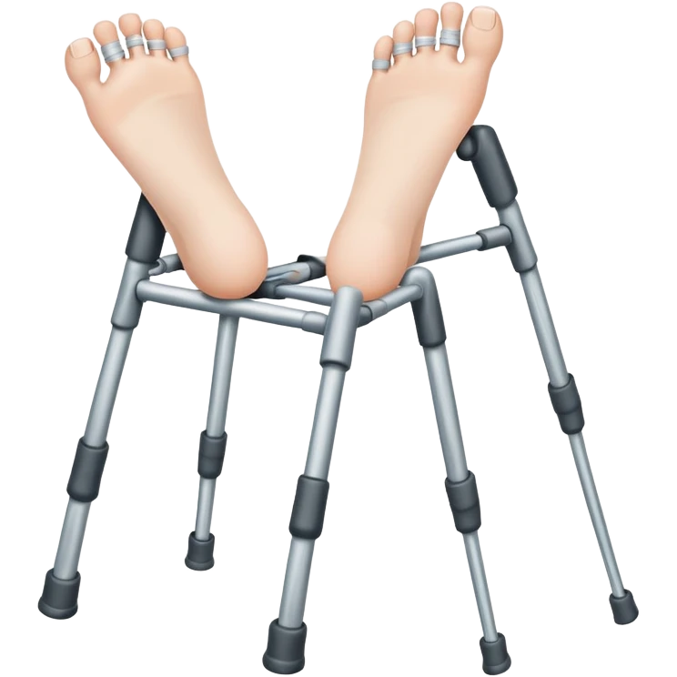 A Toe with crutches  emoji