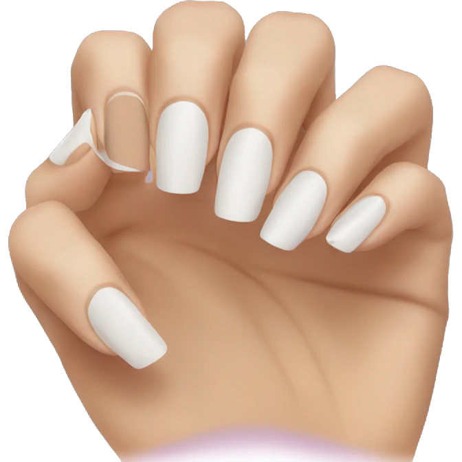 French tip nails emoji