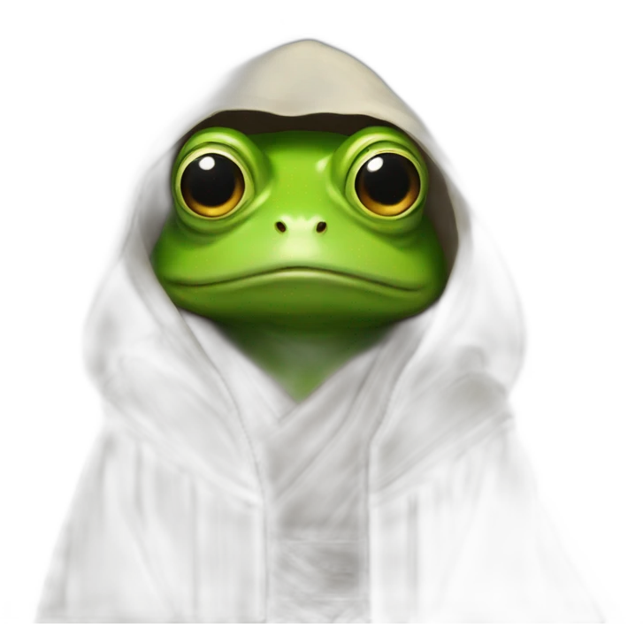 A frog jedi emoji