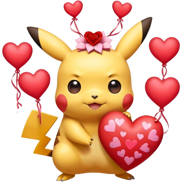 Pokémon with valentine  emoji