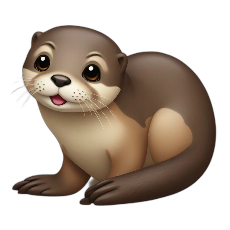 Loutre sur tortu emoji