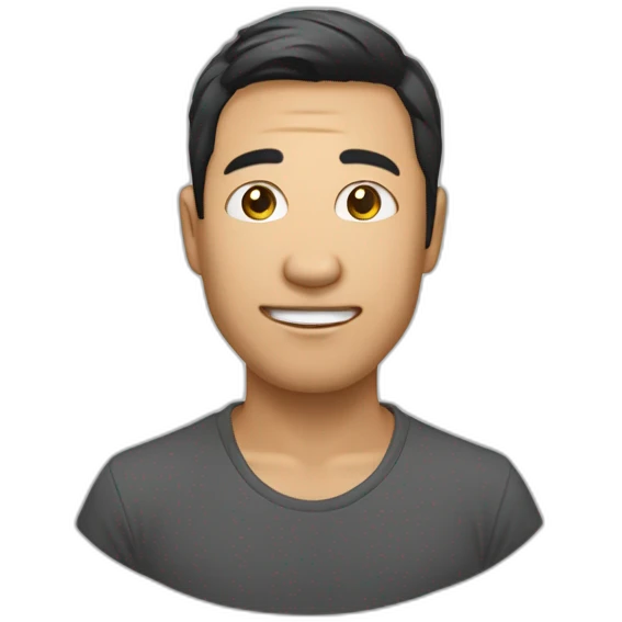 Một người mặt ngại ngùng đeo mặt nạ vui vẻ emoji