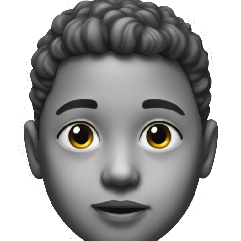 realistic monochrome boy portrait emoji