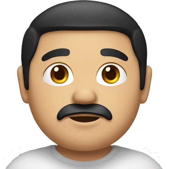 middle east chubby man with few facial hair and black hair emoji