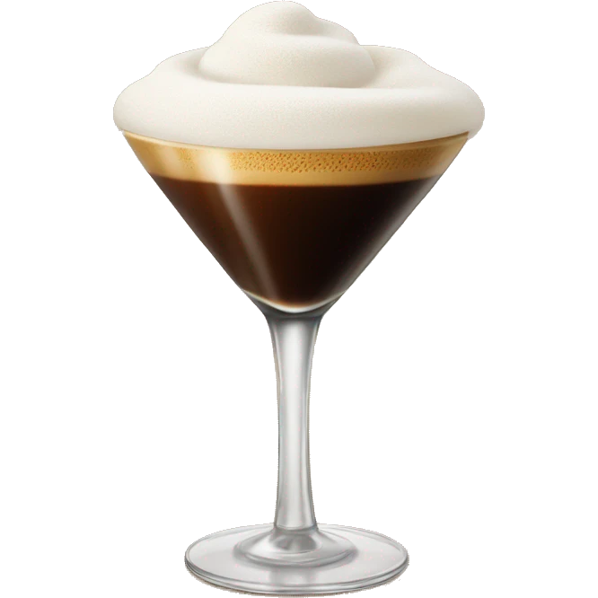 Espresso martini with foam on top  emoji