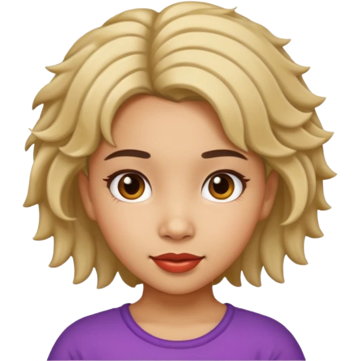 hispanic children girl with playful hairstyle  emoji