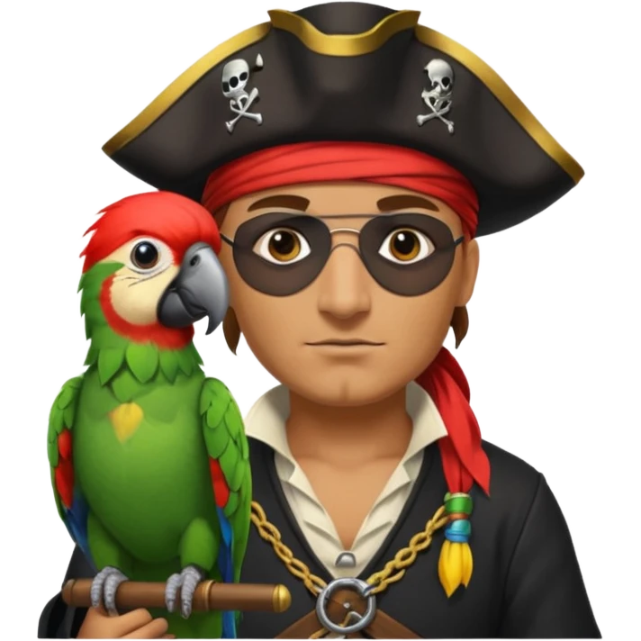 pirate and parrot emoji