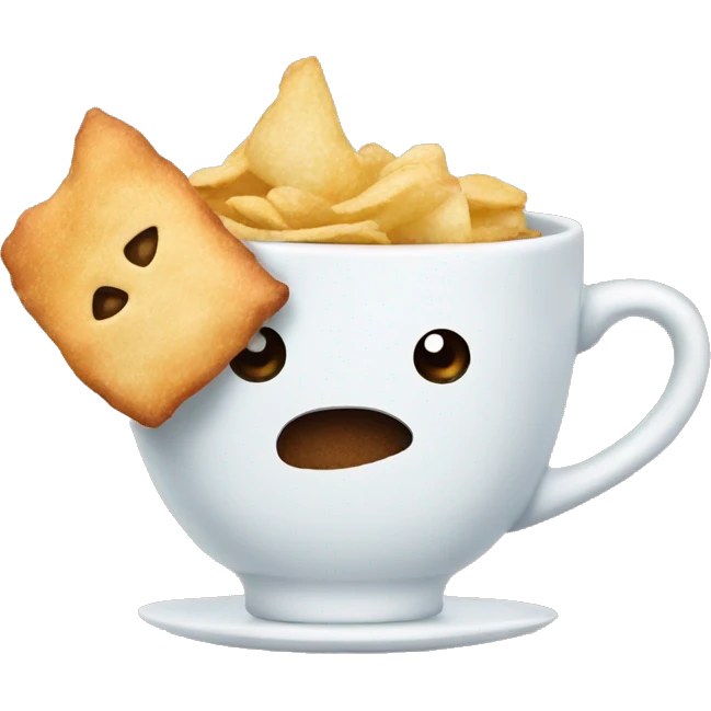 Teacup with chip  emoji