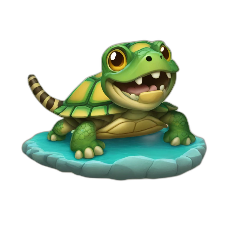 tortuga con un tigre emoji