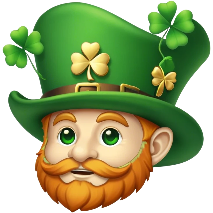 80'pc with Irish leprechaun hat emoji