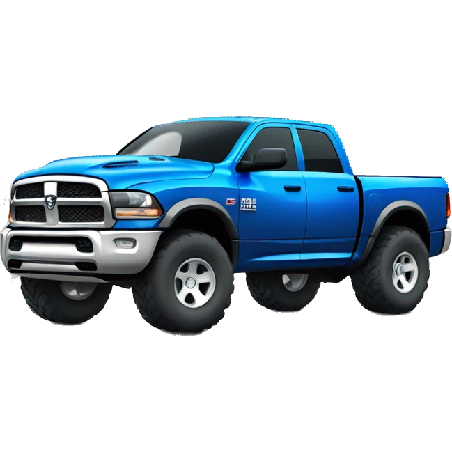 blue dodge ram truck with big tires  emoji